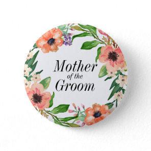 Boho Bridal Party Wedding Pinback Button