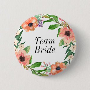 Boho Bridal Party Wedding Pinback Button