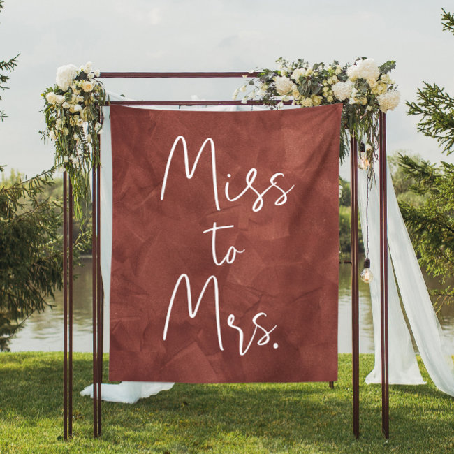 Boho Bridal Shower Backdrop Decor Miss To Mrs.