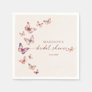 Boho Bridal Shower Butterfly Napkins