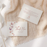 Boho Bridal Shower Butterfly Thank You Card<br><div class="desc">Modern cream and terracotta script bridal shower thank you card featuring elegant calligraphy and butterfly design.</div>