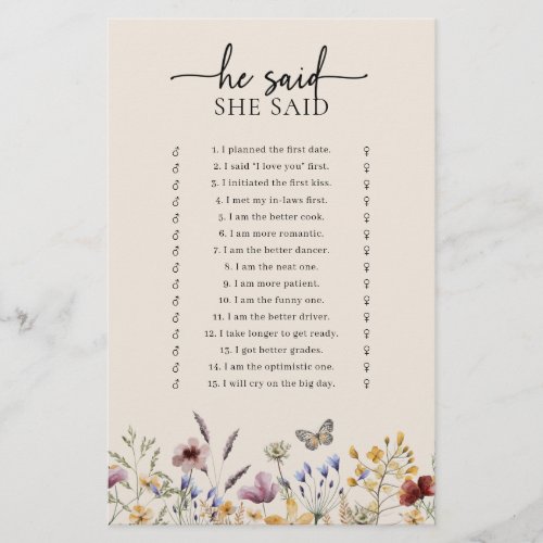 Boho Bridal Shower Game