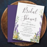 Boho Bridal Shower Lemon &amp; Lavender Foliage  Invitation