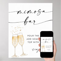 ADELLA Modern Minimalist Bridal Mimosa Bar Sign