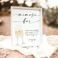 Mimosa Bar Sign Pampas Grass Bridal Shower Sign Mimosa Bar Boho