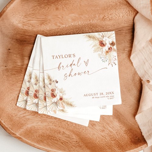 Boho Bridal Shower Napkins