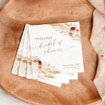 Boho Bridal Shower Paper Napkin | Shower Decor<br><div class="desc">These lovely Paper Napkins feature a beautiful boho design with an earthy, desert color scheme- perfect for a bridal shower saturated in neutral tones and is a gorgeous way to accent your shower's cocktail, food or dessert table! Easily customize the text colors and most wording to perfect match your shower...</div>