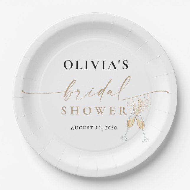 Boho Bridal Shower Paper Plate (Front)