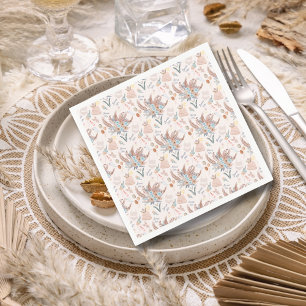 Boho Bridal Shower Pattern Napkins