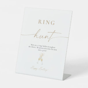 Boho Bridal Shower Ring Hunt Sign