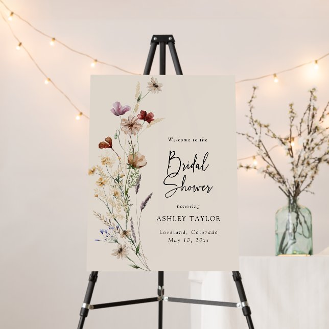 Boho Bridal Shower Sign (In Situ (Stand))