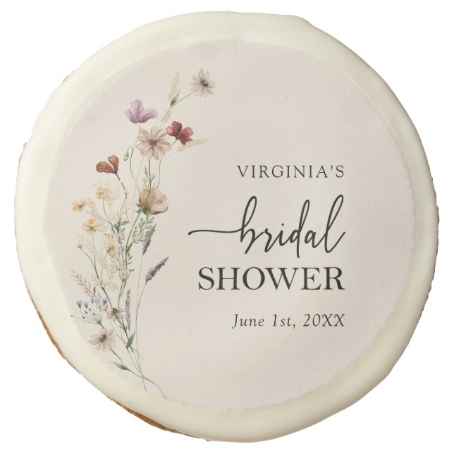 Boho Bridal Shower Sugar Cookies (Front)