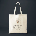 Boho Bridal Shower Tote Bag<br><div class="desc">Boho Bridal Shower Tote Bag. Revel in a rustic charm with a trending earth-tone color palette of tan, brown, rust, terracotta, and burnt orange. This collection, featuring dried grass, leaves, and vintage wildflowers, takes you on a journey back to nature. With party signs, tabletop signs, paperware, and chic candy favors,...</div>