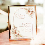 Boho Bridal Shower Welcome Sign | Pampas Grass<br><div class="desc">This lovely Customizable Bridal Shower Welcome Poster features a minimalist design with an earthy, desert color scheme- perfect for an event saturated in neutral tones and is a beautiful way to warmly welcome your guests to your bridal shower or special event. Easily edit most wording to match your event! Text...</div>