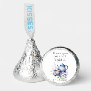 Boho Bridal Tea Blue Floral Vintage Bridal Shower Hershey®'s Kisses®