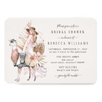 Boho Bride and Llama Bridal Shower Invitation