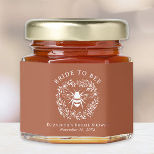 Boho Bride To Bee Terracotta Bridal Shower Honey Jar Favors
