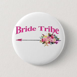 Boho Bride Tribe Button