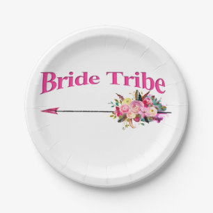 Boho Bride Tribe Paper Plates