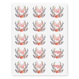 Boho Bride Tribe Temporary Tattoos