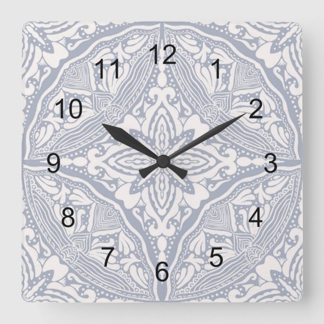 Boho Briella  Square Wall Clock (Front)