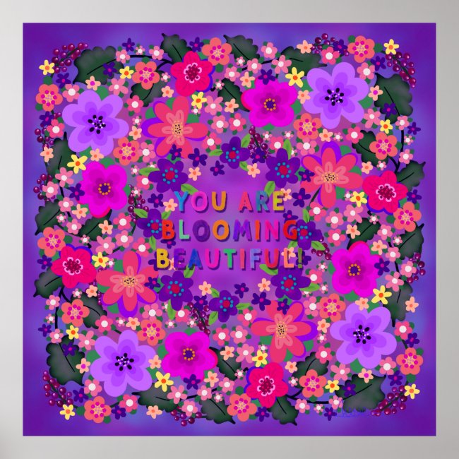 Boho Bright Big Beautiful Flowers