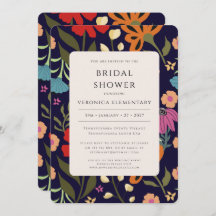 Boho bright colorful floral wedding Save the Date