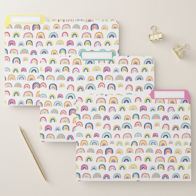 Boho Bright Rainbow Pattern File Folder (Set)