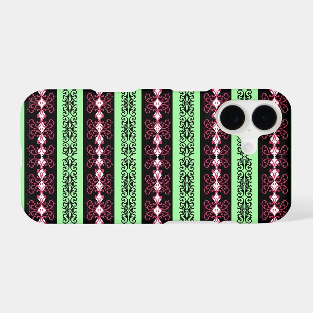 Boho Brocade Stripe iPhone Case (Back Horizontal)