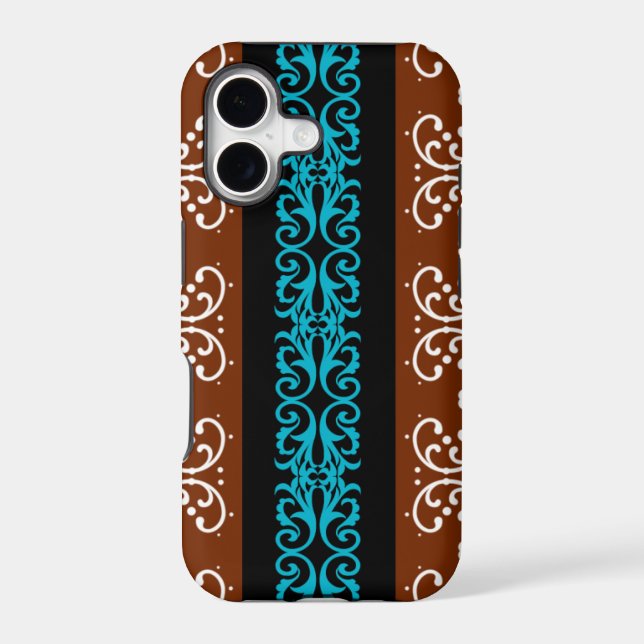 Boho Brocade Stripe iPhone Case (Back)