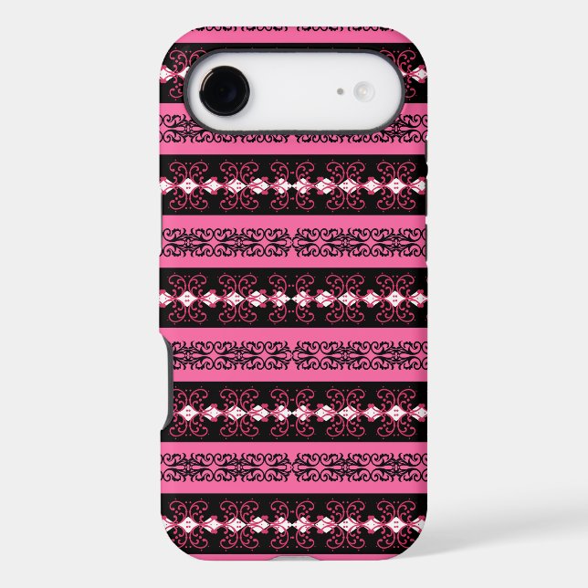 Boho Brocade Stripe iPhone Case (Back)