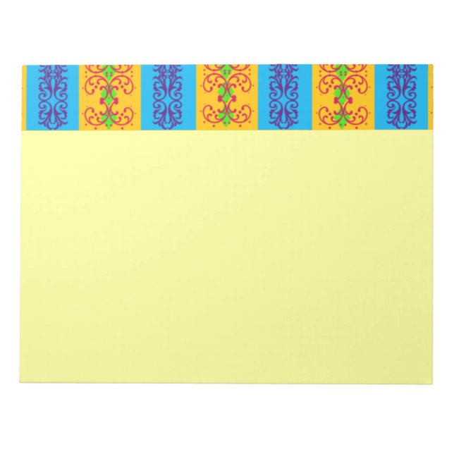 Boho Brocade Stripe Notepad (Front)