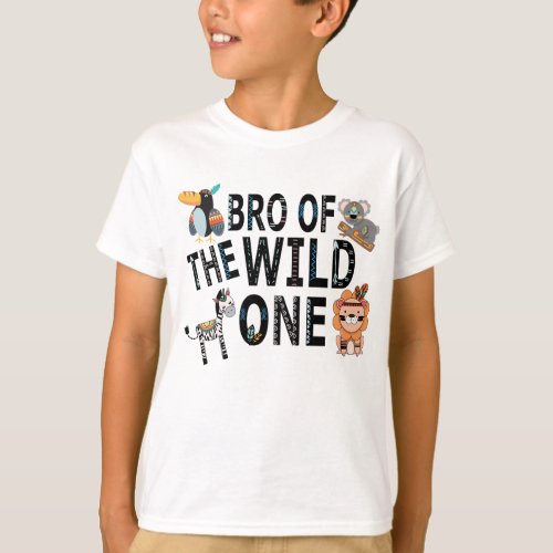 Boho Brother Of The Wild One Birthday T_Shirt