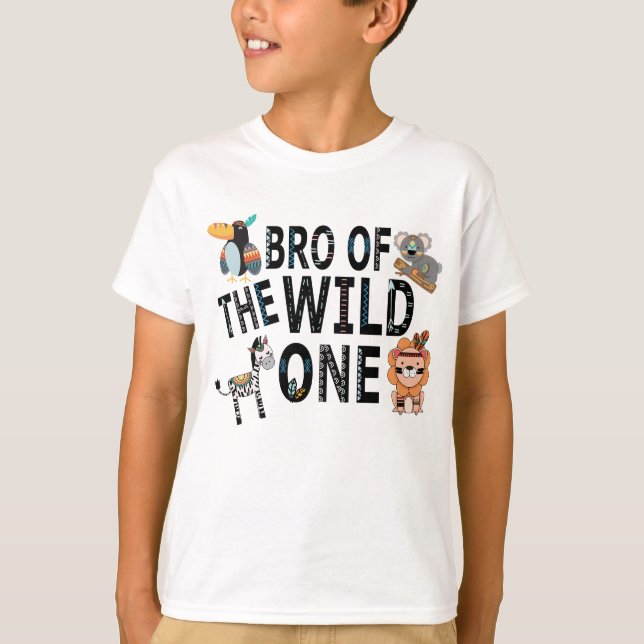 Boho Brother Of The Wild One Birthday T-Shirt (Front)