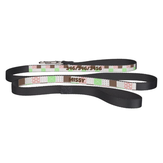 Boho Brown, Burgundy, Green and Mauve Whimsical  Pet Leash (Full)