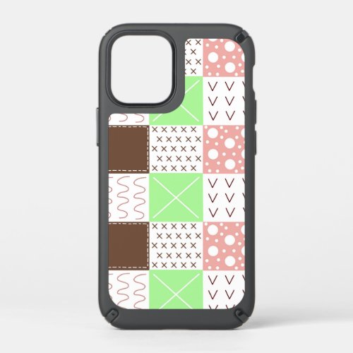 Boho Brown Burgundy Green and Mauve Whimsical  Speck iPhone 12 Mini Case