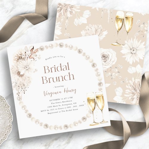 Boho Brunch Bridal Shower Invitations