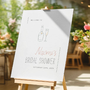 Boho Brunch & Bubbly Bridal Shower Welcome Sign