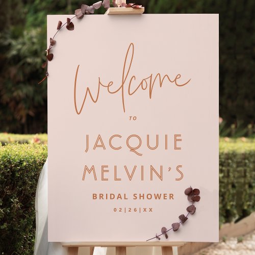 Boho Brunch  Bubbly Bridal Shower Welcome Sign