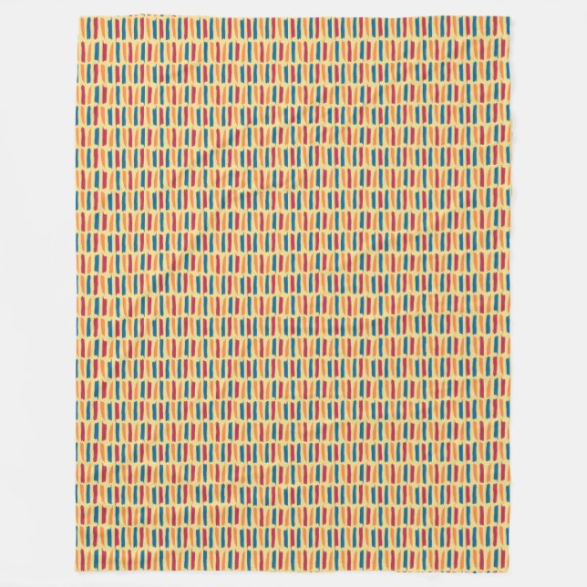 Boho Brushstroke Fleece Blanket (Front)