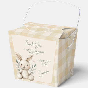 Boho Bunny Neutral Baby Shower Favour Favor Boxes