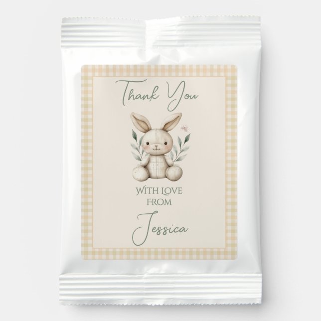 Boho Bunny Neutral Baby Shower Favour Margarita Drink Mix (Front)