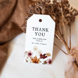 Boho Burgundy Fall Floral Wedding Gift Tag<br><div class="desc">Burgundy Boho Fall Floral Wedding Gift Tag. Matching items in our store Cava party design</div>