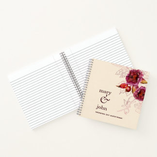 Boho Burgundy Rose Notebook