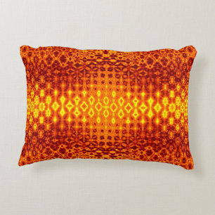 Boho burnt orange accent pillow. accent pillow