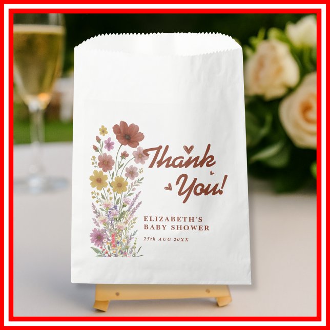 Boho Burnt Orange | Wildflower Favor Bag (Creator Uploaded)