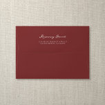 Boho Burnt Red Wedding Return Address Envelope<br><div class="desc">Boho Burnt Red Wedding Return Address Envelope.</div>
