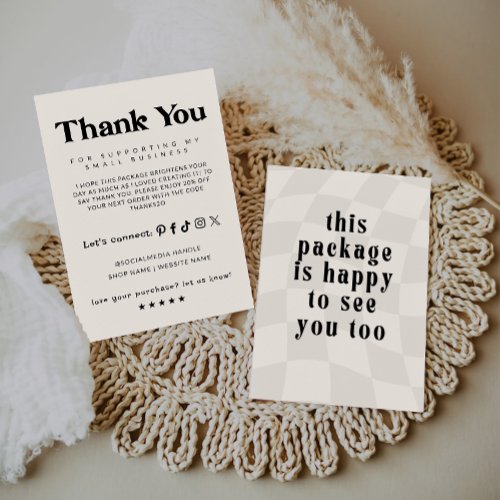 Boho Business Thank You Card