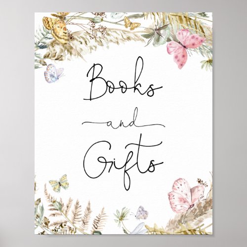  Boho Butterflies Books and Gifts Poster
