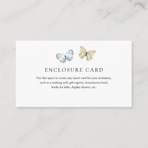 Boho Butterflies Enclosure Card